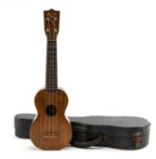 RARE C. F. MARTIN & CO UKELELE, four strings, stamped to the interior and terminal, 53cms long, in