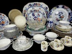 ASSORTED PART DINNER SERVICES, including 9 Minton 'Infanta' soup coupes and 10 stands; 6 '