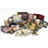 LARGE QUANTITY OF VARIOUS COINS to include coins of GB & NI sets, Franklin Mint first coinage of the