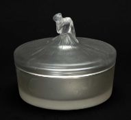 RENE LALIQUE 'DEGAS' BOX & COVER, No. 66, c. 1993 (originally designed 1921), clear and frosted, the