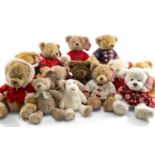 GOOD SELECTION OF HARRODS TEDDY BEARS, including Harrods Year 2000 Purple Jacket, Sebastian 2013,