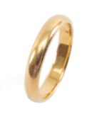 22CT GOLD WEDDING BAND, ring size K, 3.7gms Provenance: private collection Carmarthenshire Comments: