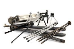 ASSORTED TRIPODS, various sizes (10)