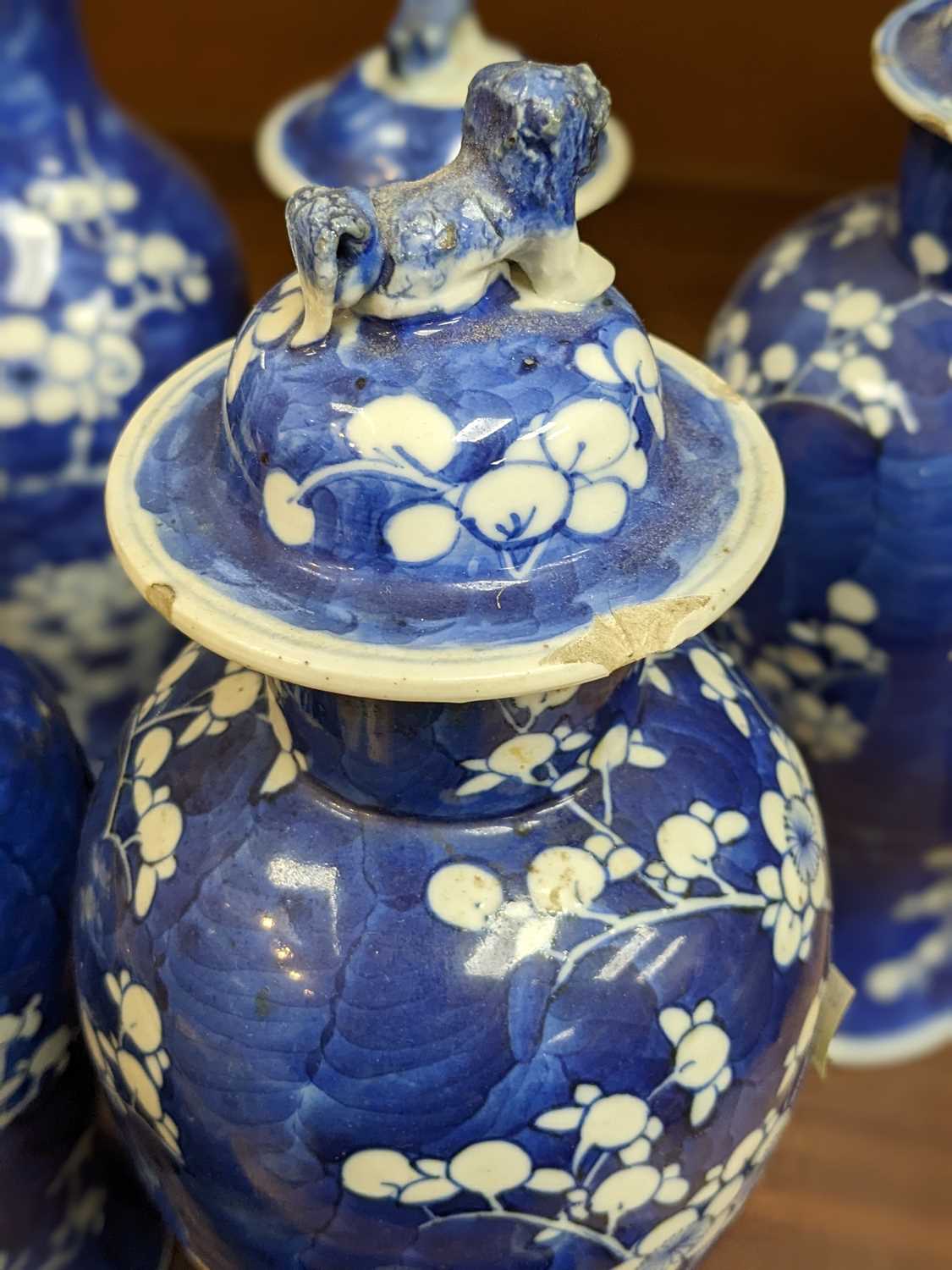 ASSORTED CHINESE BLUE & WHITE 'PRUNUS' VASES, 19th/20th Century, including baluster vases, vases and - Image 6 of 7