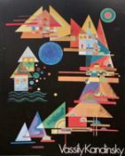 VASSILY KANDINSKY colour poster - abstract poster, framed, 119 x 89cms