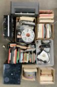 VINTAGE REEL TO REEL PLAYERS plus a large quantity of accessories and reels (contained within 7