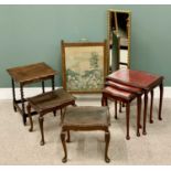 OCCASIONAL FURNITURE ASSORTMENT to include a nest of three, 56cms H, 57cms W, 43cms D the
