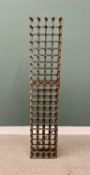 WINE RACK FOR 84 BOTTLES being two racks fitted together, 212cms H, 44cms W, 23cms D
