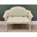 NEATLY PROPORTIONED PARLOUR COUCH subtly painted and classically upholstered, 89cms H, 107cms W,