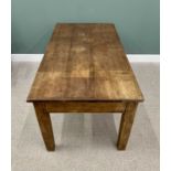 VINTAGE OAK REFECTORY TABLE being peg joined, 83cms H, 199cms L, 98cms W