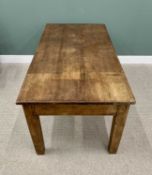 VINTAGE OAK REFECTORY TABLE being peg joined, 83cms H, 199cms L, 98cms W