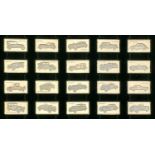 SET OF 100 JOHN PINCHES SILVER INGOTS commemorating 100 Greatest Cars, circa 1975, in original