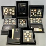 SIX ROYAL MINT UNITED KINGDOM PROOF COIN SETS, to include the rare 2009 Kew Gardens 50p, all sets