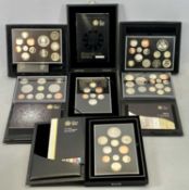 SIX ROYAL MINT UNITED KINGDOM PROOF COIN SETS, to include the rare 2009 Kew Gardens 50p, all sets