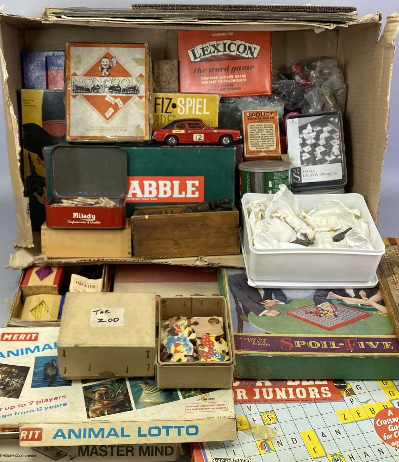 VINTAGE & OTHER GAMES, LARGE COLLECTION, including Monopoly, Lexicon, Cribbage, Scrabble, Animal