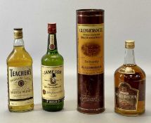 GLENMORANGIE SINGLE HIGHLAND MALT SCOTCH WHISKY 10 YEARS OLD, 1L x 1, Jameson Irish Whiskey 70cl x