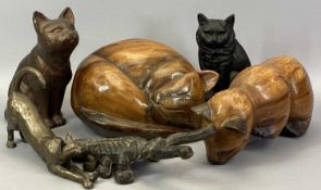 REPRODUCTION CAST METAL DOORSTOP IN THE FORM OF A SEATED CAT, 20cms H, cast metal 'beetle' boot