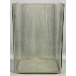 VINTAGE RECTANGULAR GLASS BATTERY BOX, 39cms H, 27.5cms W, 22cms D