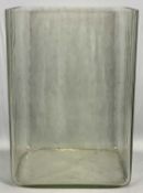 VINTAGE RECTANGULAR GLASS BATTERY BOX, 39cms H, 27.5cms W, 22cms D