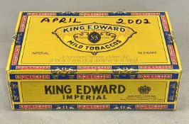 KING EDWARD VII IMPERIAL 50 CIGARS, sealed box, April 2002 handwritten on cellophane