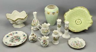 AYNSLEY 'WILD TUDOR' / 'PEMBROKE' PATTERN CHINA, small collection, including candlesticks, a pair,