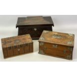 REGENCY ROSEWOOD DOUBLE TEA CADDY of sarcophagus form, interior fitted with cut glass mixing bowl,