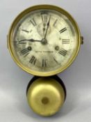 SETH THOMAS USA BRASS CASED SHIP'S CLOCK, CIRCA 1890, silvered dial with Roman numerals and