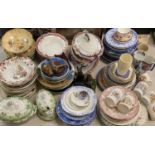 LARGE MIXED PARCEL OF TABLEWARE & OTHER CERAMICS, including large Grindley Bretby oval two-handled