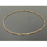 VINTAGE 9CT GOLD FETTER LINK NECKLACE, 48.5cms L (open), 7.3g