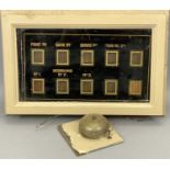 SERVANTS BELL INDICATOR BOX, early 19th Century, in painted wooden case, 29 x 44cms with a