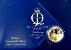 ROYAL MINT QUEEN ELIZABETH II DIAMOND JUBILEE SILVER PROOF SET OF 24 COINS, from a limited edition