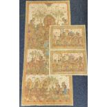 BALINESE KAMASAN SCHOOL large cloth painting - Buddha, figures and foliage, 178 x 79cms, and a