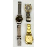 GENTLEMEN'S WRISTWATCHES x 3, all quartz movements to include a Tissot with stainless steel