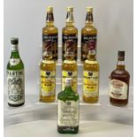 100 PIPERS DELUXE SCOTCH WHISKY 75cl x 3, Mount Gay Barbados Rum 70cl x 3, Gordon's London Dry Gin