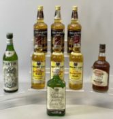 100 PIPERS DELUXE SCOTCH WHISKY 75cl x 3, Mount Gay Barbados Rum 70cl x 3, Gordon's London Dry Gin