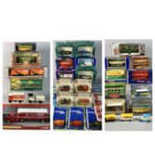 A COLLECTION OF BOXED DIECAST SCALE MODEL VEHICLES mainly Corgi buses and commercials contained in 3