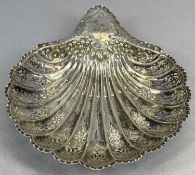 VICTORIAN SILVER SHELL FORM FRUIT DISH, Sheffield 1896, Atkin Brothers, having a crimped and