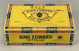 KING EDWARD VII IMPERIAL 50 CIGARS, sealed box, April 2003 handwritten on cellophane