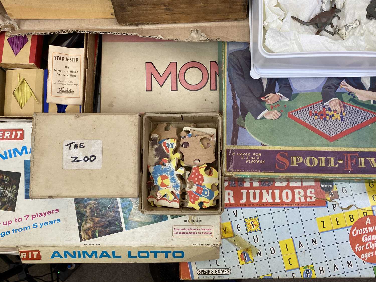 VINTAGE & OTHER GAMES, LARGE COLLECTION, including Monopoly, Lexicon, Cribbage, Scrabble, Animal - Image 3 of 4