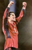ROBERT HIGHTON limited edition (203/500) colour print - Ruud Van Nistelrooy in Manchester United