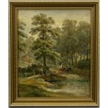 HENRY EARP SNR (1831-1914) oil on canvas - title verso 'The Brook at Forest Row, Sussex', signed and