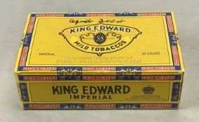 KING EDWARD VII IMPERIAL 50 CIGARS, sealed box, April 2004 handwritten on cellophane