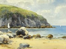 WARREN WILLIAMS ARCA (1863-1941) watercolour - titled verso 'Puffin Island from Penmon Point or