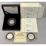 ROYAL MINT BEATRIX POTTER & OTHER SILVER PROOF 50p COINS, including a 2016 150th Anniversary of