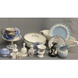 WEDGWOOD ASSORTMENT (APPROX. 17 PIECES) to include black and other colour Jasperware, of Etruria &
