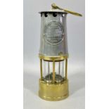 THE PROTECTOR LAMP & LIGHTING CO., PRESTWICH'S PATENT A MINER'S LAMP, steel and brass with brass