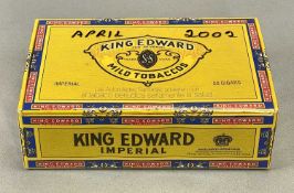 KING EDWARD VII IMPERIAL 50 CIGARS, sealed box, April 2002 handwritten on cellophane