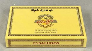 DON ALVARO ESPECIALES 25 CIGARS, sealed box, April 2004 handwritten on cellophane