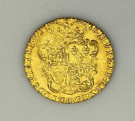 GEORGE III GOLD HALF GUINEA, 1776, 21mm diam., 4.3g