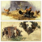 DAVID SHEPHERD (1931-2017) limited edition (624/850) colour print - Roosters, with BCD blind